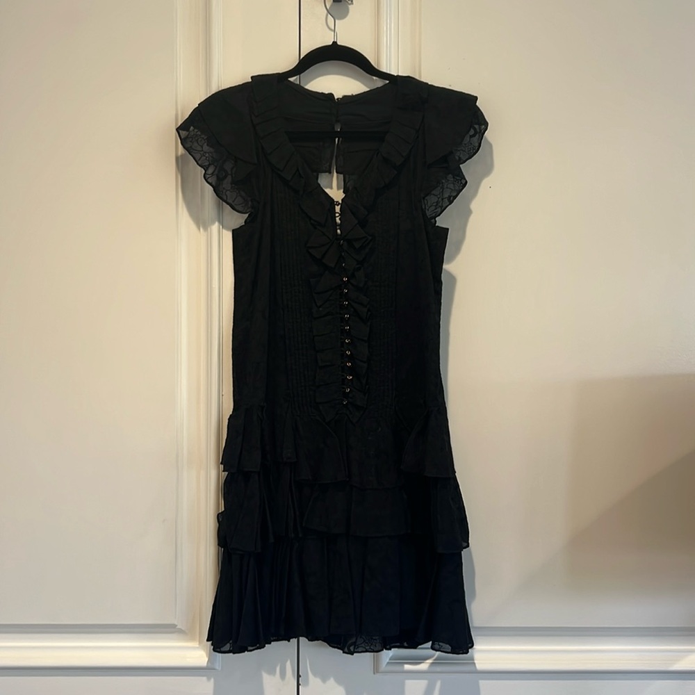 Marc Jacobs Black mini dress with button detailing and small back opening